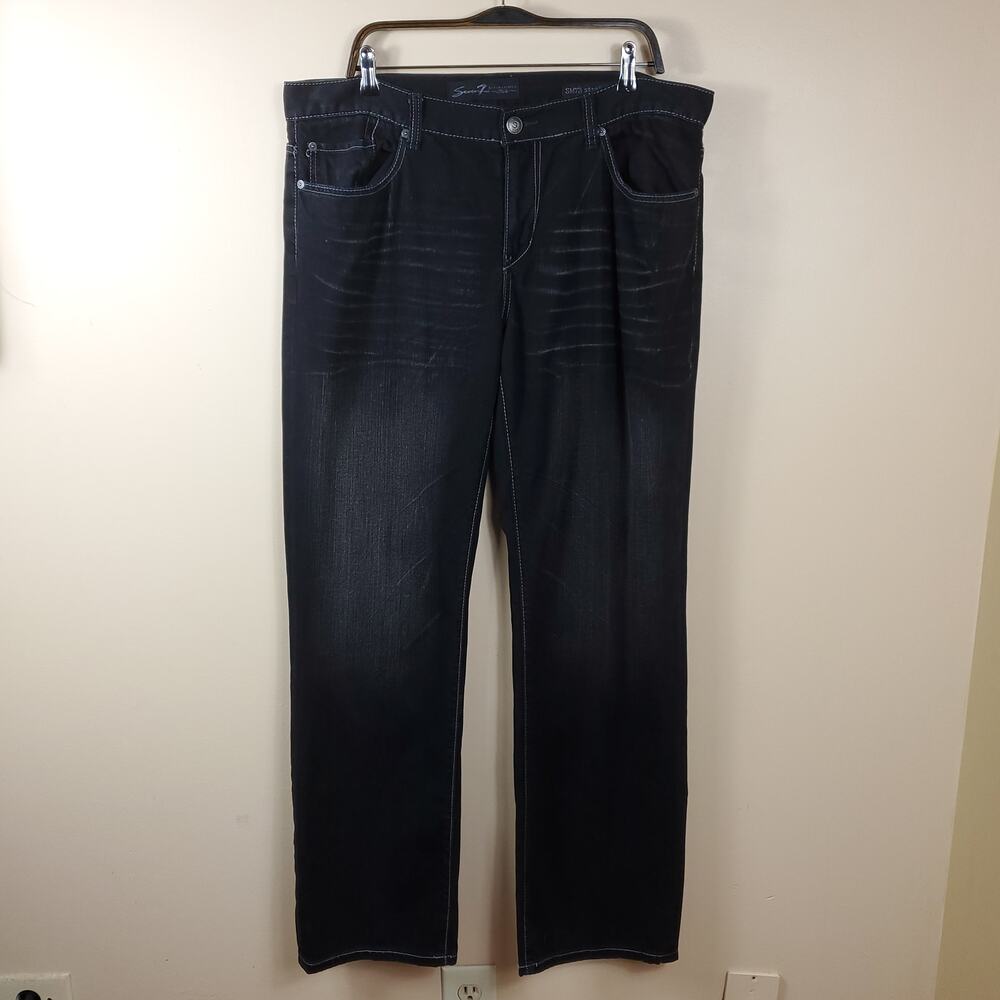Seven7 SM73 Straight Dark Wash Jeans Size 38x34
